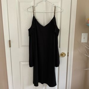 Like new! Womens Michael Kors black cold shoulder dress size 1X.